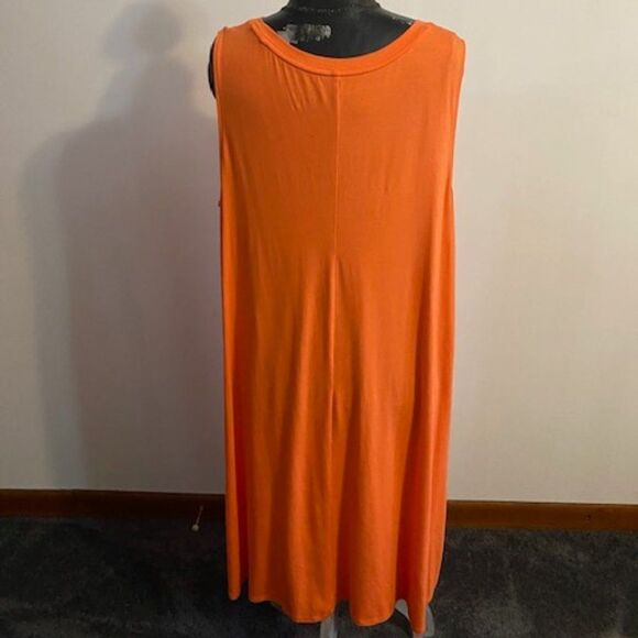 Ava & Viv Orange Tank Top Midi dress, size 3X - Picture 3 of 5